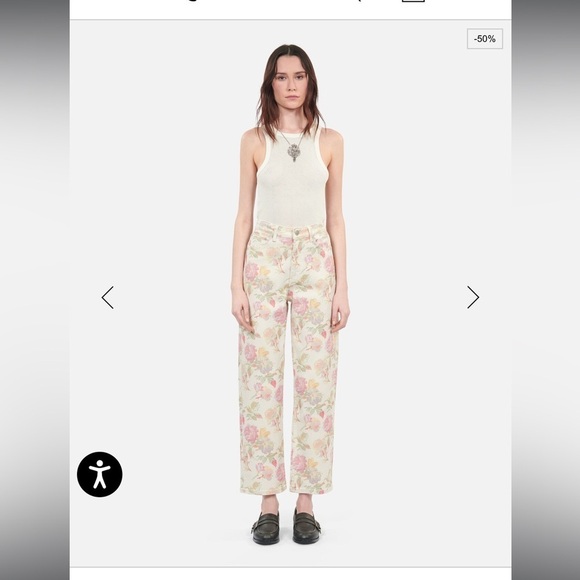 The Kooples- Ankle Jeans - Floral Jeans - Picture 9 of 14